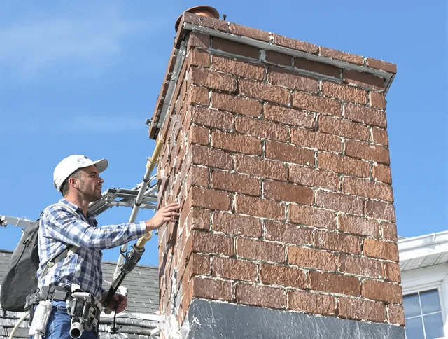 Brickwork for a chimney rebuild by Norwich Chimney Sweep in Norwich, CT