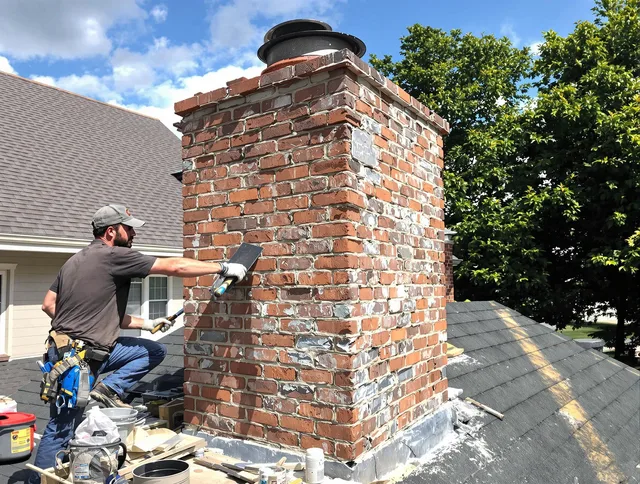 Completed chimney rebuild by Norwich Chimney Sweep in Norwich, CT