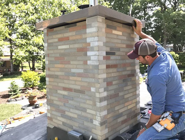 Norwich Chimney Sweep completing a modern chimney remodel in Norwich, CT