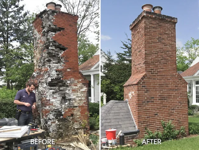 Norwich Chimney Sweep performing a full chimney restoration in Norwich, CT