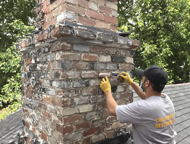 In-progress chimney restoration by Norwich Chimney Sweep in Norwich, CT