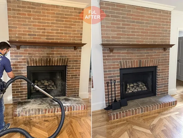 Norwich Chimney Sweep carefully sanitizing a fireplace in Norwich, CT