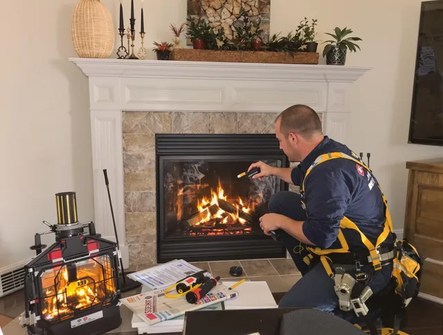 Safety-focused fireplace inspection by Norwich Chimney Sweep in Norwich, CT