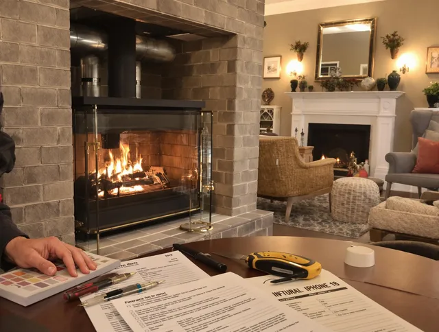 Norwich Chimney Sweep verifying fireplace safety measures in Norwich, CT